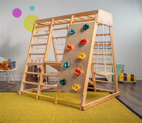 Avenlur Indoor Playground Jungle Gym Kids, Toddlers Wooden Climber ...