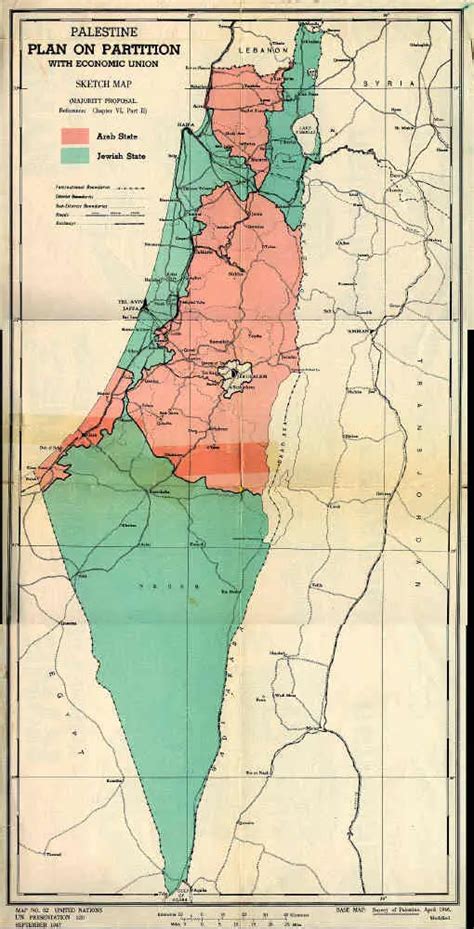 UN Palestine Partition Plan of 1947 Israel Map ~ Map Of The World