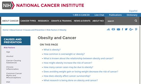 Learn About Obesity and Cancer Risk | NIH News in Health