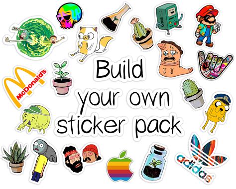 Custom Sticker Pack funny stickers vinyl stickers pack cute | Etsy