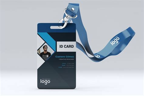 Creative Black Id Card Design Creative Illustrator Templates - Riset