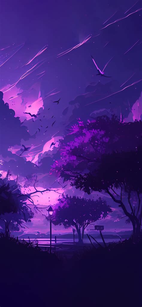 Purple Aesthetic Anime Background Wallpapers - Purple Wallpaper