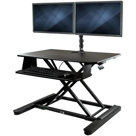 StarTech.com Dual Monitor Sit Stand Desk Converter - 35" Wide - Height ...