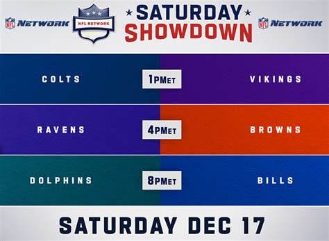 NFL Network Saturday Games: Schedule, Preview, and More