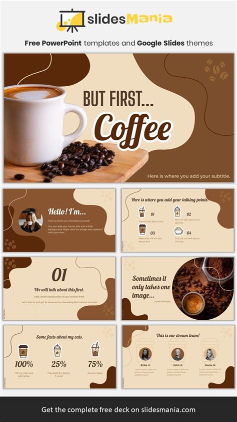 But first, Coffee. Free slides theme. | Powerpoint slide designs ...