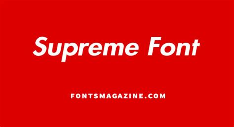 Supreme Font Download | The Fonts Magazine