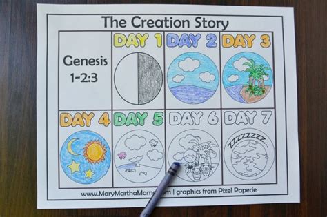 The Creation Story | Creation coloring pages, Creation bible lessons ...