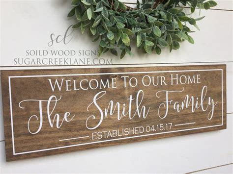 Personalized Signs for Home Welcome Sign Christmas Gift for | Etsy