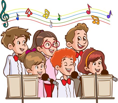 children singing in choir vector 21592967 Vector Art at Vecteezy