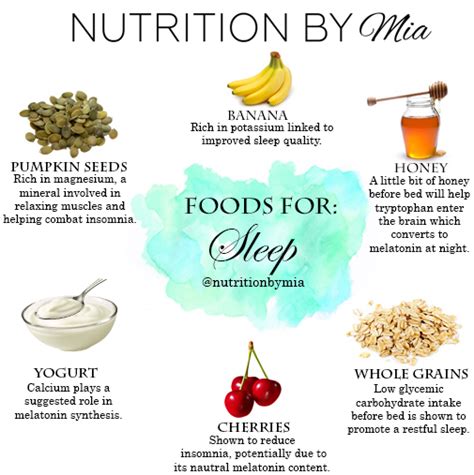 Foods for: Sleep - Nutrition By Mia