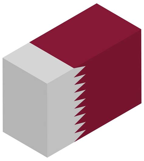 National flag of Qatar - Isometric 3d rendering. 16592259 Vector Art at ...