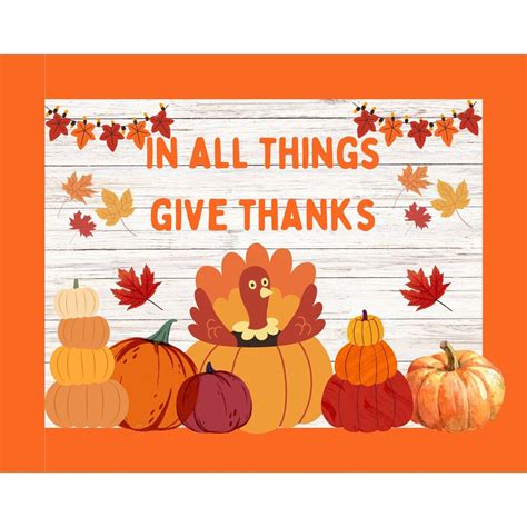 Thanksgiving Bulletin Board Printable, Give Thanks Bulletin Board ...