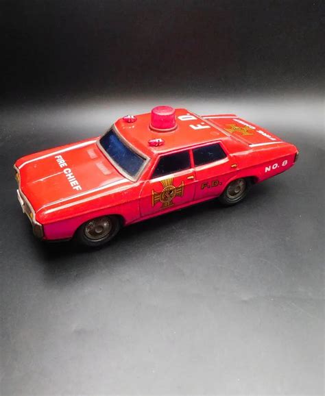 Vintage Fire Chief Car Vintage Tin Toy Tin Toy Fire Car - Etsy ...