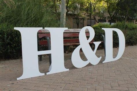 Wooden Letters Large Freestanding Letters Giant Wedding Initials ...