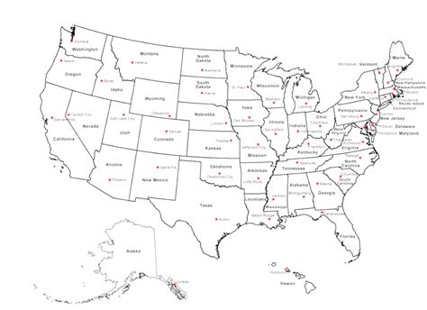 Printable Us Map With Capitals Us States Map Fresh Printable Map | Free ...