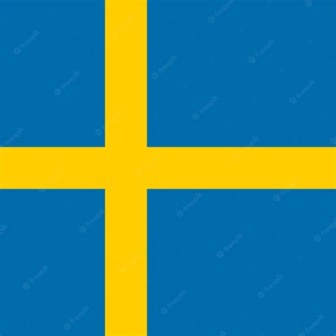 Premium Vector | Sweden flag official colors vector illustration