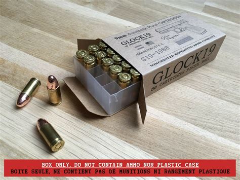 Empty ammo box GLOCK 19 gen4 50 cartridges 9mm 9x19 Glock Perfection ...