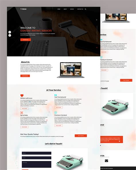 Fregg - Free Content Writing Website Template