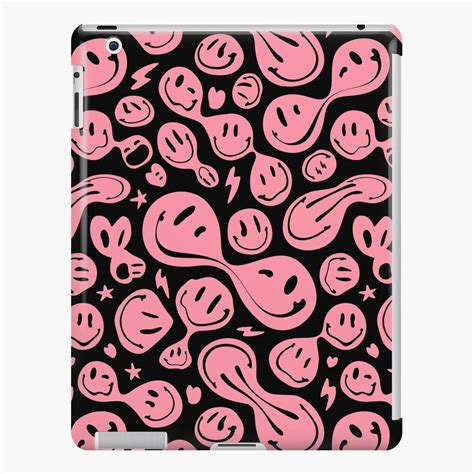 "Drippy Smiley Face | Smiley Drip Psychedelic Salmon Pink Aesthetic ...