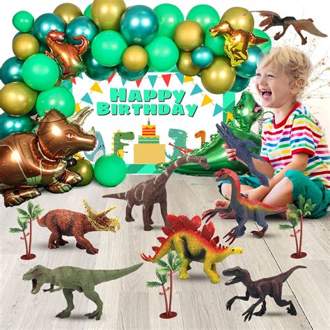 Dinosaur Birthday Party Decorations Supplies Set, Complete Pack ...