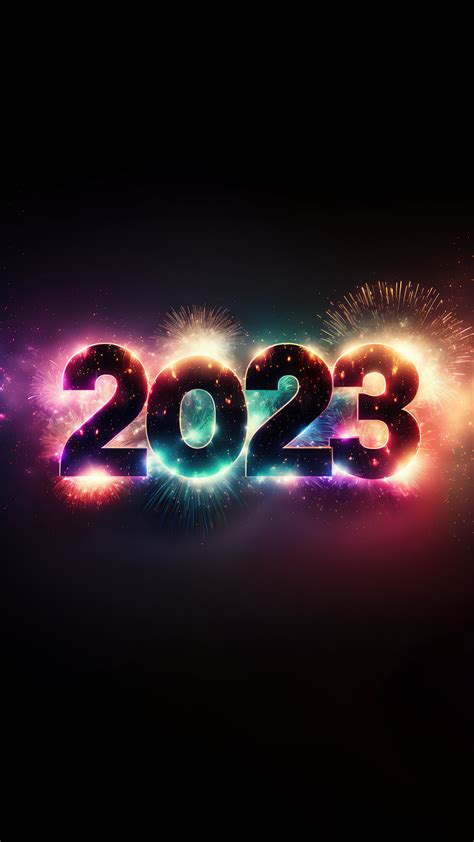 2023 New Year Fireworks 4K #180i Wallpaper iPhone Phone