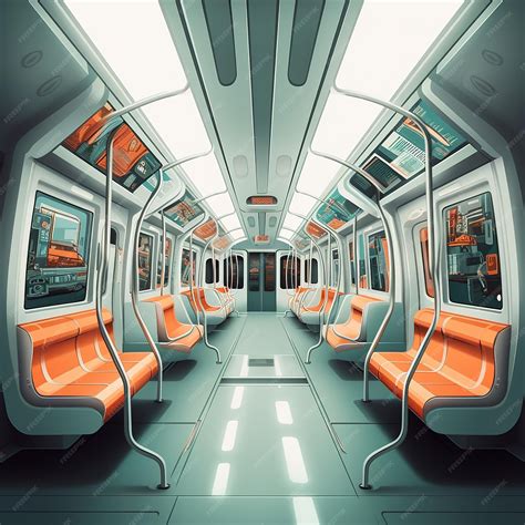 Premium AI Image | Metro train interior