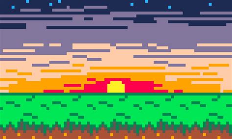 Sunset Pixel Art by 7thAtlas on DeviantArt