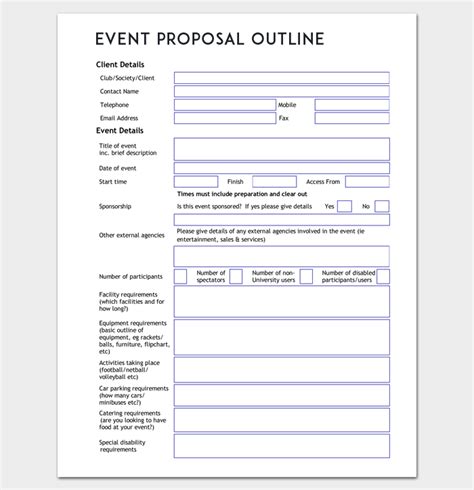 Event outline template 9 samples examples for pdf format – Artofit