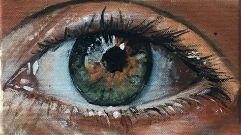 HOW TO PAINT AN EYE | ACRYLIC PAINTING | TUTORIAL | REAL-TIME - YouTube