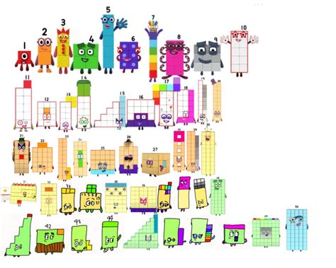 Numberblocks 1 50 By Themoonstarlight On Deviantart