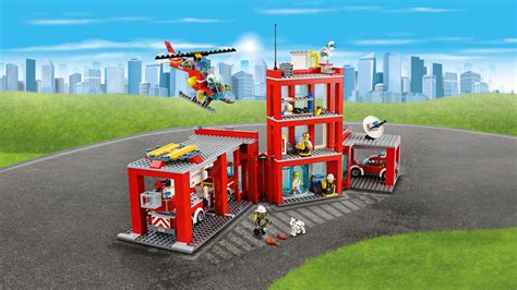 Lego City Fire Station, Lego Fire, Rescue Vehicles, Fire Brigade, Thing ...