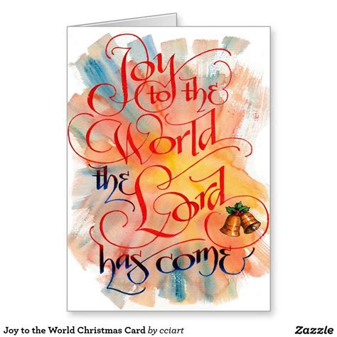 Joy to the World Christmas Card Christmas Greeting Cards, Christmas ...