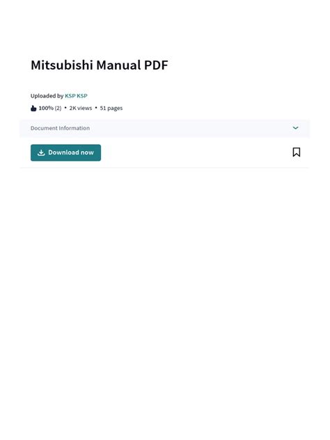 Mitsubishi Manual PDF - PDF 2 PDF | PDF | Power Supply | Switch