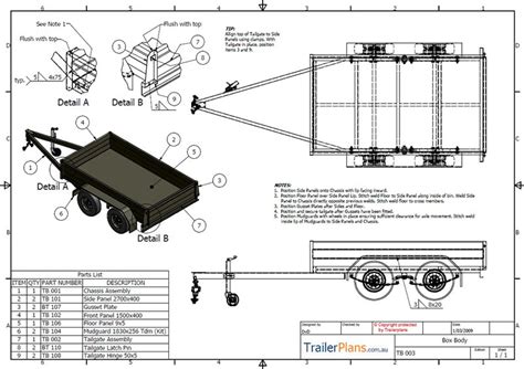 Tandem Box Trailer Plan | TRAILER PLANS | Plan~Build~Save