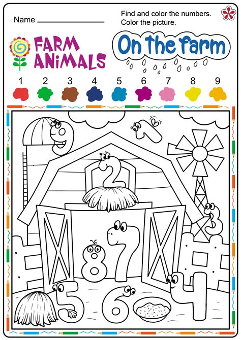 Farm Animals Worksheets For Preschoolers