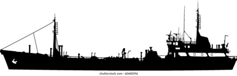 Silhouette Cargo Ship Stock Vector (Royalty Free) 60440596 | Shutterstock