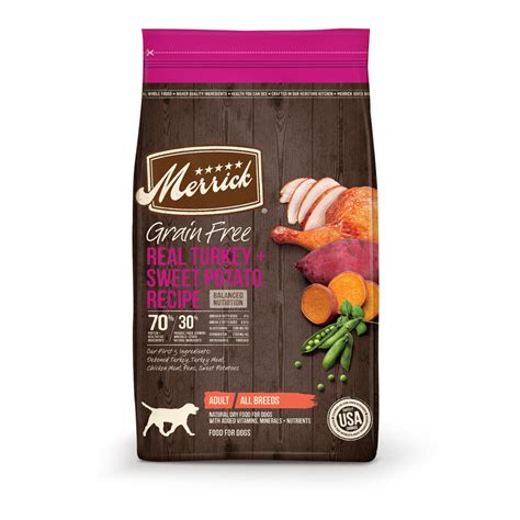 Merrick Grain Free Adult Turkey and Sweet Potato Recipe Dry Dog Food ...