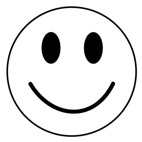 happy face clipart black and white - Clipground