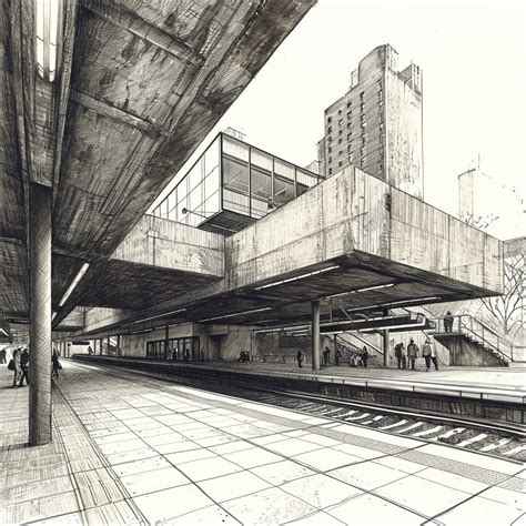 Sleek Modern NYC Train Station AI Art - AiFuture