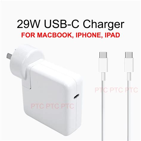 29W Type C AC Adapter Charger for Apple MacBook Pro 12″ A1534 with USB ...