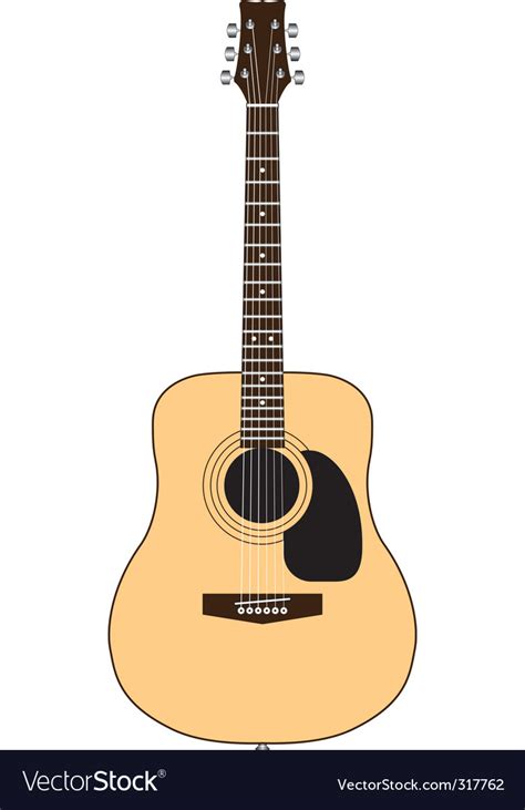 Acoustic guitar Royalty Free Vector Image - VectorStock