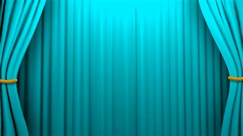 Curtains Opening And Closing Stage Theater Cinema Green Screen 4K Stock ...