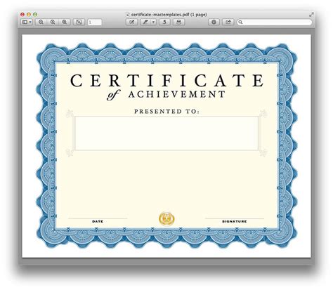 Certificate Template | MacTemplates.com