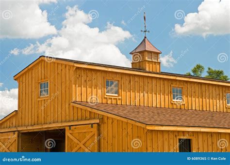 New Farm Barn With Cupola Royalty Free Stock Photo - Image: 6089365