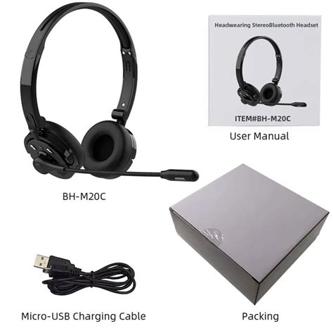 Truck Driver Headphone Office Wireless Headset Noise Canceling With ...