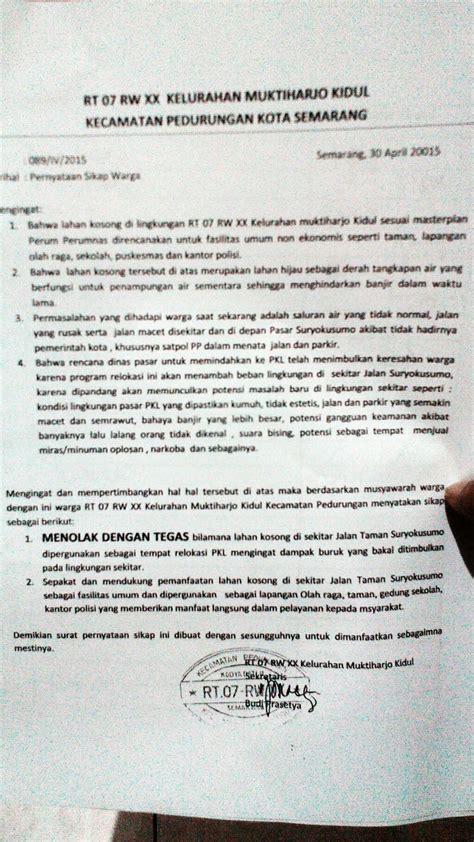 Detail Contoh Surat Pernyataan Sikap Penolakan Koleksi Nomer 43