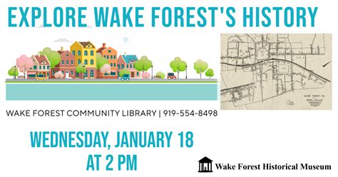 Explore Wake Forest’s History at Wake Forest Community Library – Wake ...