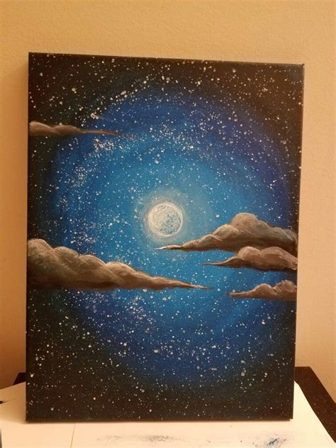 Easy Night Sky Painting With Poster Colours For Beginners - Painting ...