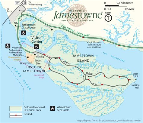 Historic Jamestown Map