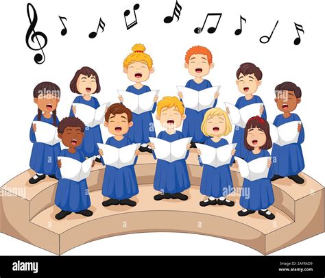 Choir girls and boys singing a song Stock Vector Image & Art - Alamy